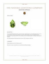 0.95 Ct. Yellowish Green Peridot from Pakistan Appraisal