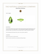 0.68 Ct. Green (Lime Green) Peridot from Pakistan Appraisal