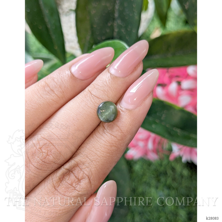 2.42 Ct. Green Cabochon Chrysoberyl from Ceylon (Sri Lanka)