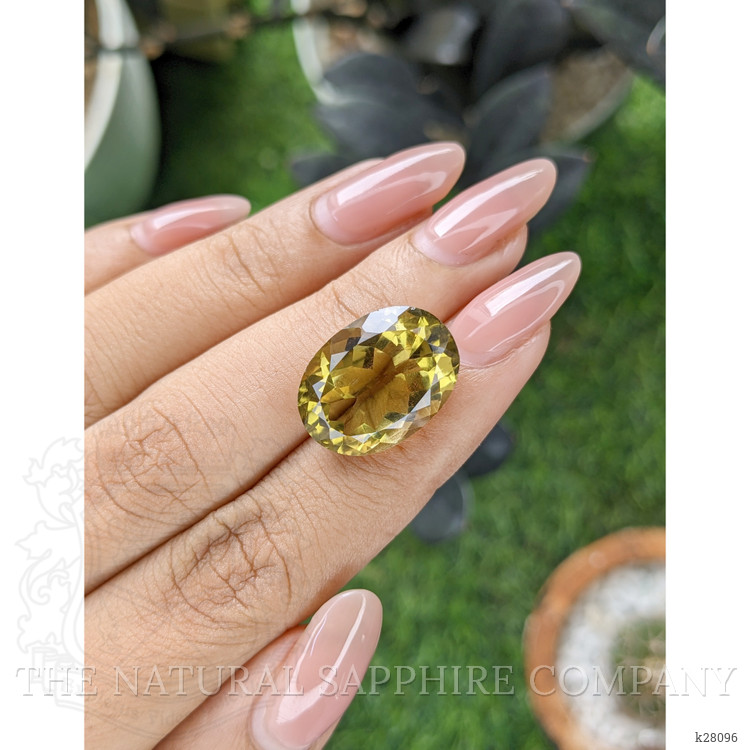 12.83 Ct. Greenish Yellow Citrine from Ceylon (Sri Lanka)