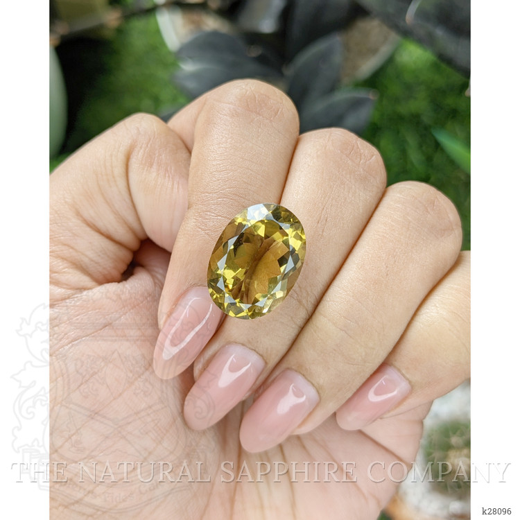 12.83 Ct. Greenish Yellow Citrine from Ceylon (Sri Lanka)