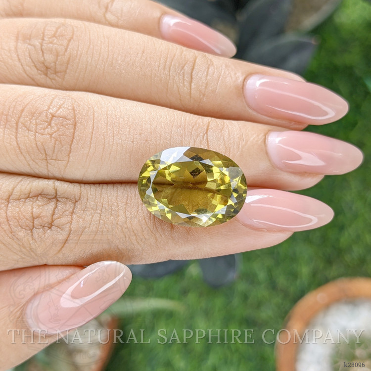 12.83 Ct. Greenish Yellow Citrine from Ceylon (Sri Lanka)