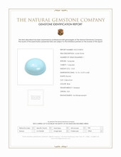 12.64 Ct. Blue Cabochon Turquoise from USA Scan Report