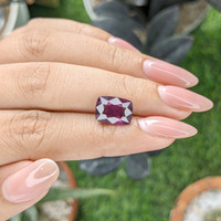 4.45 Ct. Pinkish Purple Rhodolite Garnet from Ceylon (Sri Lanka) Life Style