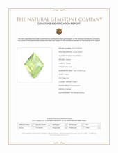 0.60 Ct. Yellowish Green Peridot from Pakistan Scan Report