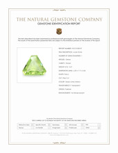 0.67 Ct. Green (Lime Green) Peridot from Pakistan Scan Report