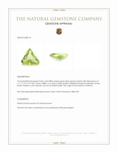 0.84 Ct. Green (Lime Green) Peridot from Pakistan Appraisal