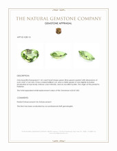 1.42 Ct. Green (Lime Green) Peridot from Pakistan Appraisal