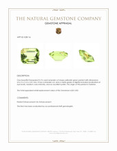 0.76 Ct. Yellowish Green Peridot from Pakistan Appraisal