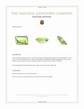 0.64 Ct. Yellowish Green Peridot from Pakistan Appraisal