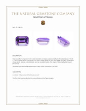 3.33 Ct. Purple Amethyst from Ceylon (Sri Lanka) Appraisal