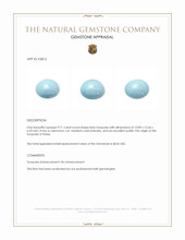 9.71 Ct. Cabochon Turquoise from Persia Appraisal