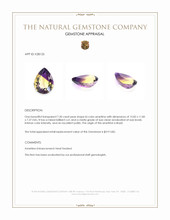 7.30 Ct. Bi Color Ametrine from Brazil Appraisal