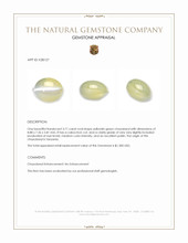 3.71 Ct. Yellowish Green Cabochon Chrysoberyl from Tanzania Appraisal