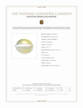 3.71 Ct. Yellowish Green Cabochon Chrysoberyl from Tanzania Scan Report
