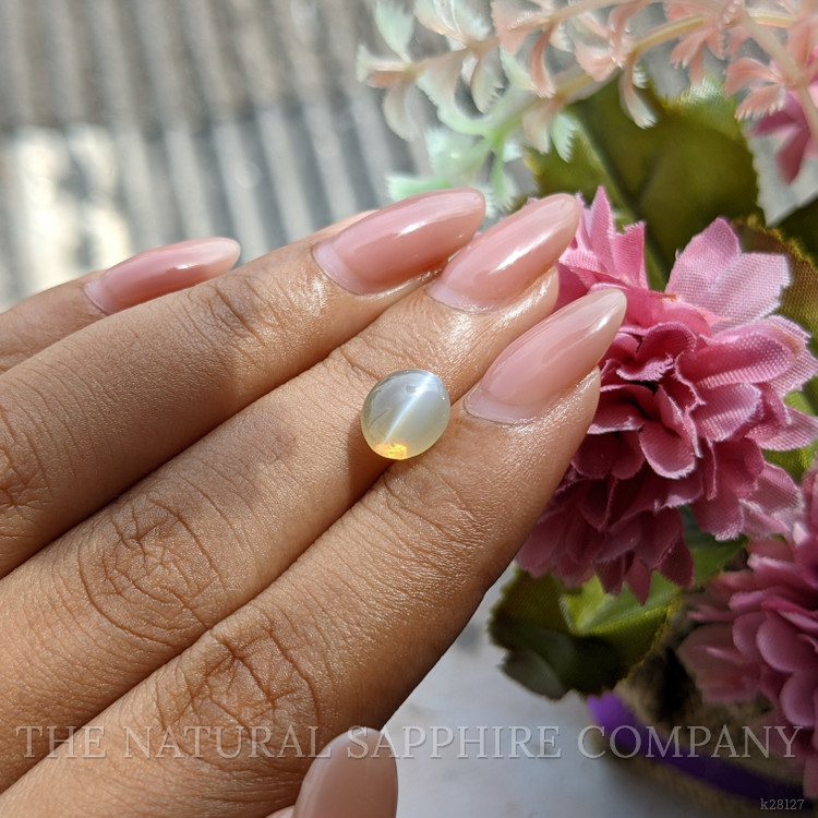 3.71 Ct. Yellowish Green Cabochon Chrysoberyl from Tanzania