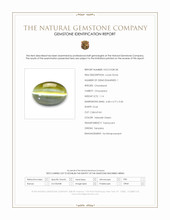 1.14 Ct. Yellowish Green Cabochon Chrysoberyl from Tanzania Scan Report
