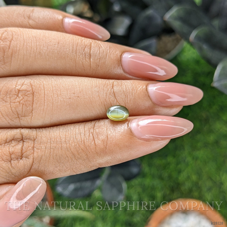 1.14 Ct. Yellowish Green Cabochon Chrysoberyl from Tanzania