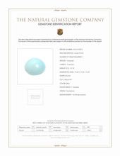 22.18 Ct. Blue Cabochon Turquoise from Persia(Iran) Scan Report