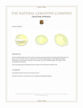 3.62 Ct. Greenish Yellow Cabochon Chrysoberyl from Tanzania Appraisal