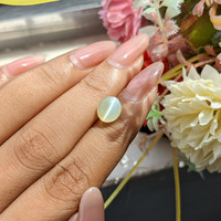 3.62 Ct. Greenish Yellow Cabochon Chrysoberyl from Tanzania Life Style