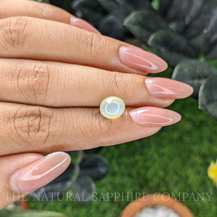 3.62 Ct. Greenish Yellow Cabochon Chrysoberyl from Tanzania