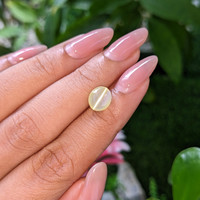 3.62 Ct. Greenish Yellow Cabochon Chrysoberyl from Tanzania Life Style