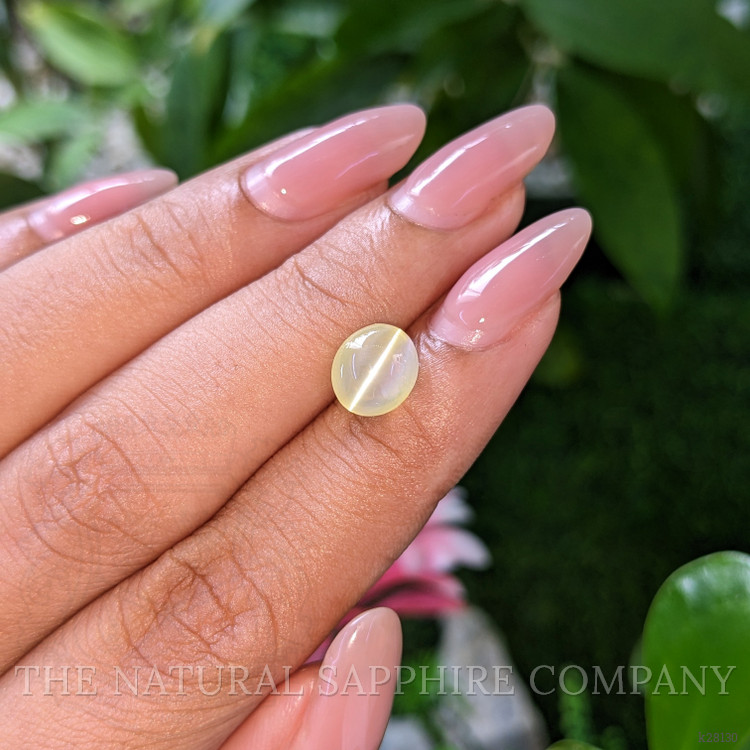 3.62 Ct. Greenish Yellow Cabochon Chrysoberyl from Tanzania