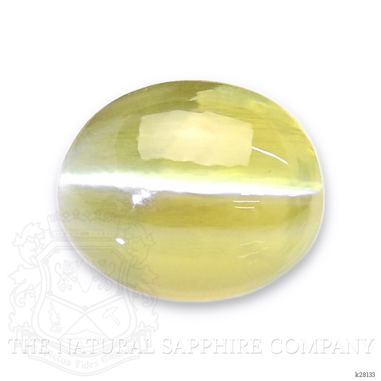 2.55 Ct. Yellowish Green Cabochon Chrysoberyl from Tanzania