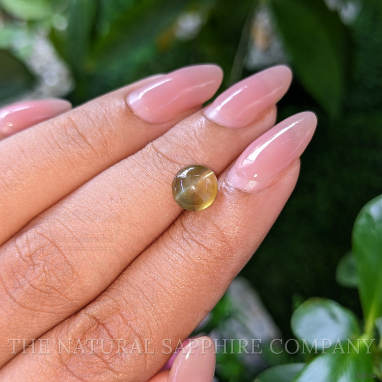 2.09 Ct. Yellowish Green Cabochon Chrysoberyl from Tanzania