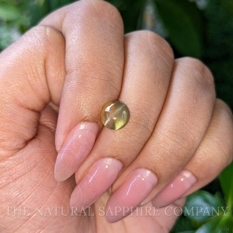 2.09 Ct. Yellowish Green Cabochon Chrysoberyl from Tanzania