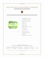 0.38 Ct. Yellowish Green Peridot from Pakistan Scan Report