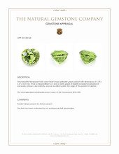 0.85 Ct. Yellowish Green Peridot from Pakistan Appraisal
