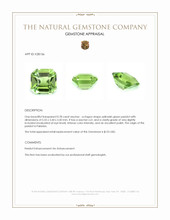 0.78 Ct. Yellowish Green Peridot from Pakistan Appraisal