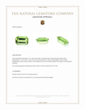 1.01 Ct. Green (Lime Green) Peridot from Pakistan Appraisal