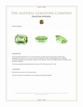 1.07 Ct. Green (Lime Green) Peridot from Pakistan Appraisal