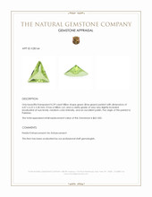 0.39 Ct. Green (Lime Green) Peridot from Pakistan Appraisal