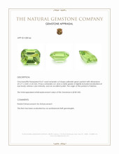 0.67 Ct. Yellowish Green Peridot from Pakistan Appraisal