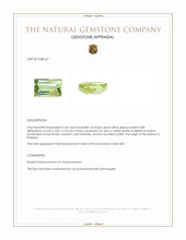 0.46 Ct. Green (Lime Green) Peridot from Pakistan Appraisal