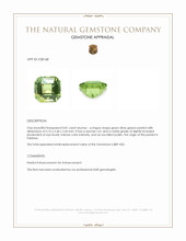 0.81 Ct. Green (Lime Green) Peridot from Pakistan Appraisal