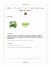 0.67 Ct. Green (Lime Green) Peridot from Pakistan Appraisal