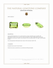 16.57 Ct. Yellowish Green Prasiolite from Brazil Appraisal