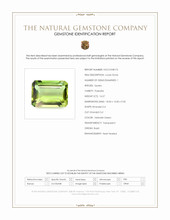 16.57 Ct. Yellowish Green Prasiolite from Brazil Scan Report
