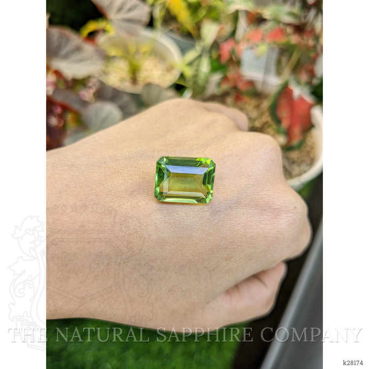 15.42 Ct. Yellowish Green Prasiolite from Madagascar