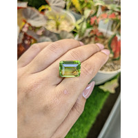 15.42 Ct. Yellowish Green Prasiolite from Madagascar Life Style