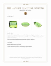 12.29 Ct. Yellowish Green Prasiolite from Madagascar Appraisal