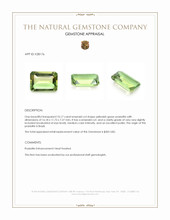 10.17 Ct. Yellowish Green Prasiolite from Brazil Appraisal