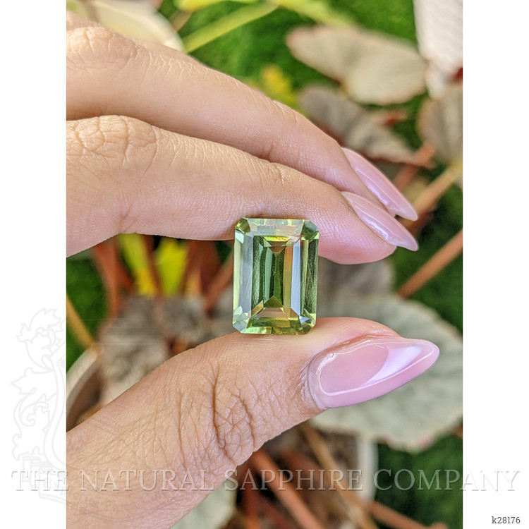 10.17 Ct. Yellowish Green Prasiolite from Brazil