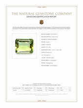 8.96 Ct. Yellowish Green Prasiolite from Madagascar Scan Report
