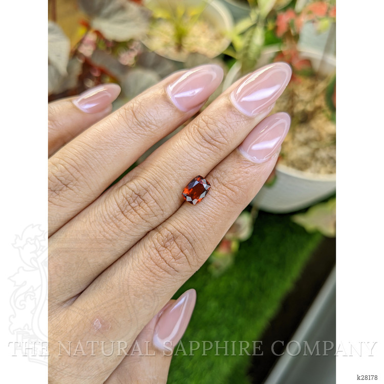 1.52 Ct. Orangish Red Garnet from Ceylon (Sri Lanka)